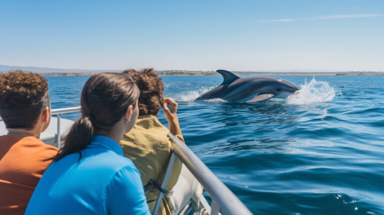 people-watching-dolphins-swim